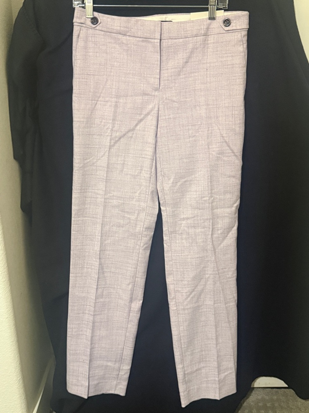 Ann Taylor Lavender Textured Slim Trousers